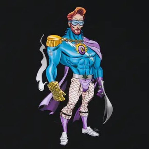 Men's Black Vinatge XXL Team Coco Conan O'Brien Superhero Cartoon T-Shirt - Picture 1 of 8